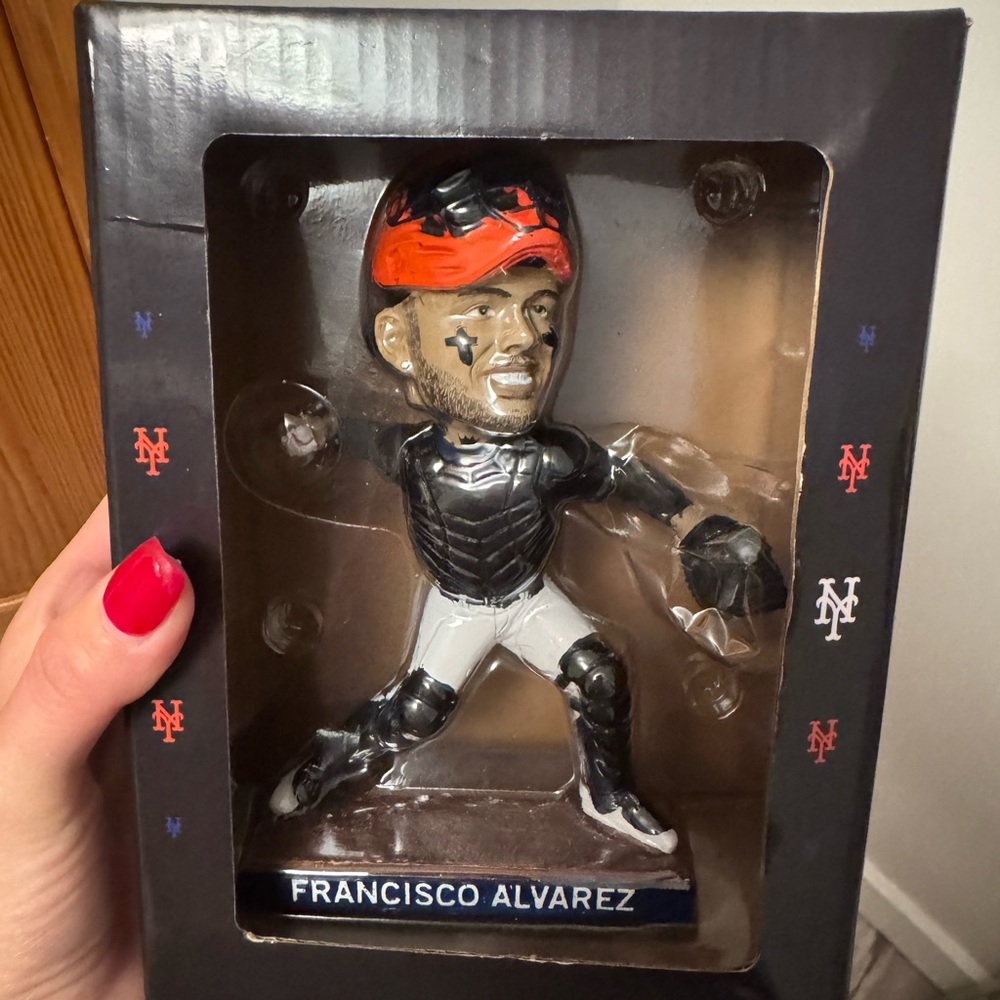 Francisco Alvarez Bobblehead with Black and Orange Helmet